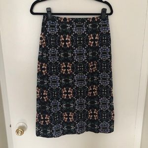 J.crew mixed geometric print pencil skirt NWOT